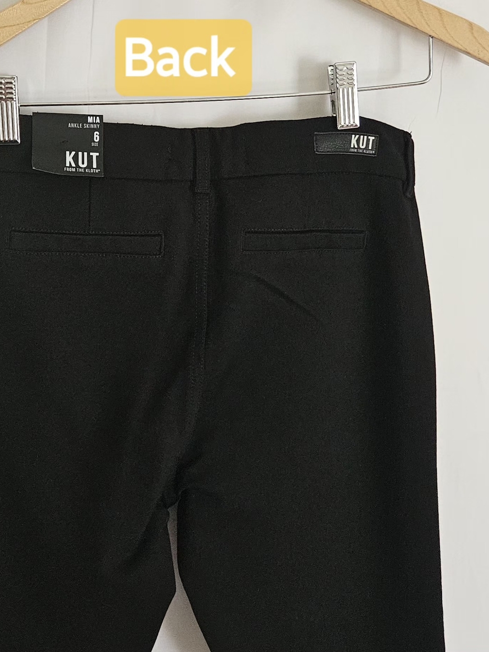 KUT from the Kloth Mia Ankle Skinny Black Pants Size 6 NWT - Picture 8 of 15